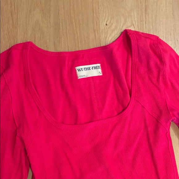 We The Free Magenta/Pink Long Sleeve Blouse - Picture 2 of 6